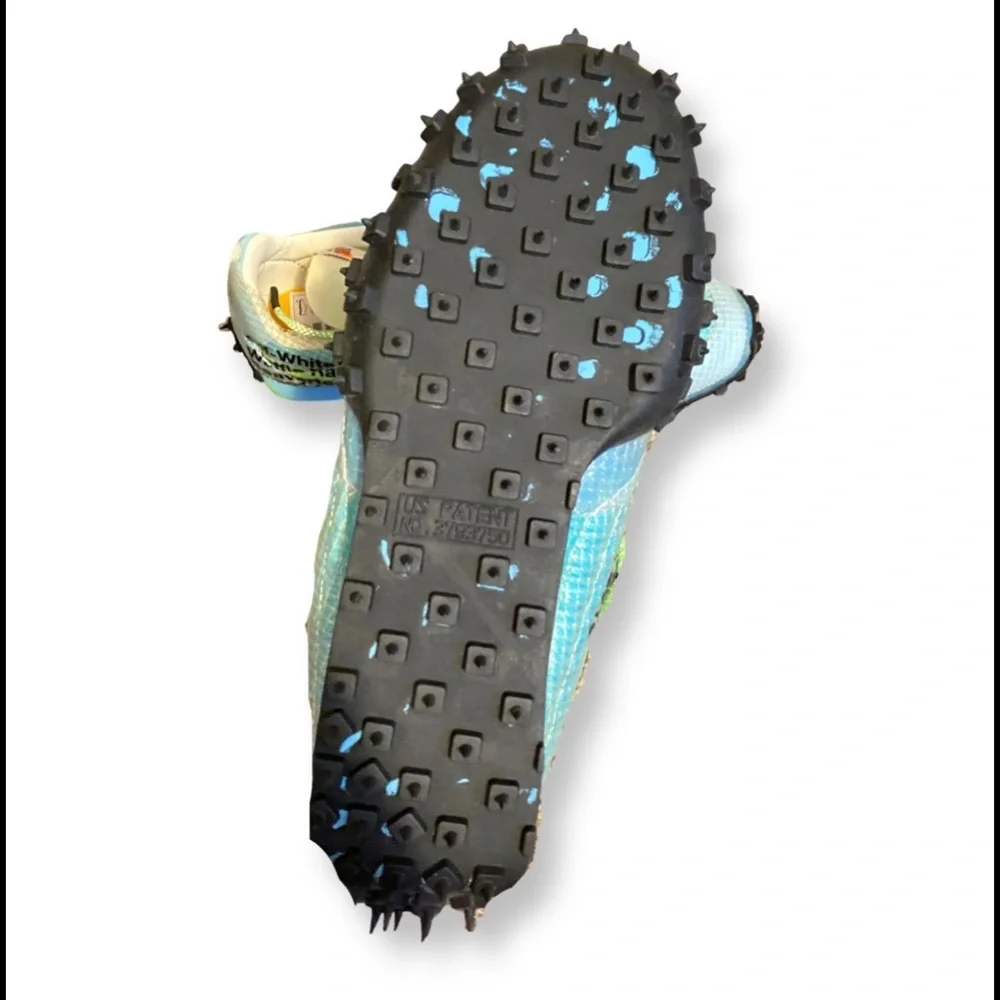 Off White X Nike Waffle Racer ‘Vivid Sky ‘ - Picture 2 of 4